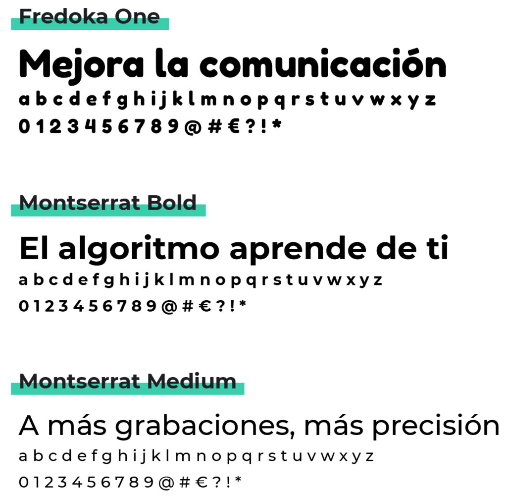 Tipografías usadas: Fredoka One, Montserrat Bold y Montserrat Medium.